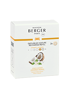 Maison Berger Set of 2 Coco Monoï Car Diffuser Refills